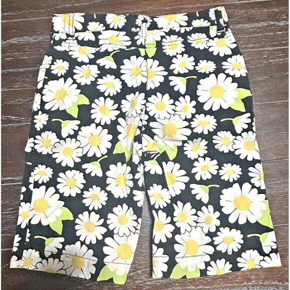 GYMBOREE Lady Daisy Daisy Flower Bermuda Shorts w Adjustable Waist Size 10 - Picture 2 of 5